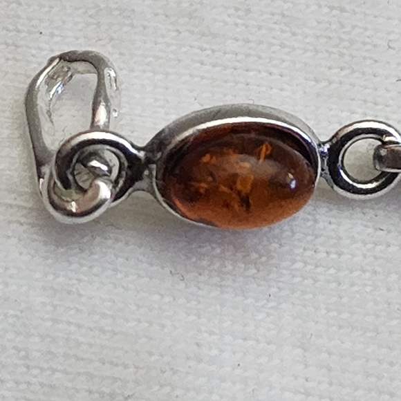 Baltic Amber multi color emerald fine 925 Sterling silver Link Bracelet - Picture 9 of 15